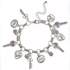 Key-Motif Charm Bracelet